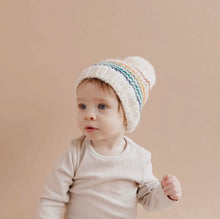 Load image into Gallery viewer, Knit Striped Retro Pom Pom Hat