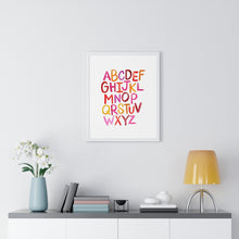 Load image into Gallery viewer, Alphabet Print | Framed Vertical Poster