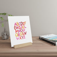 Load image into Gallery viewer, Alphabet Print | Gallery Board with Stand