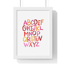 Load image into Gallery viewer, Alphabet Print | Framed Vertical Poster