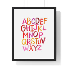 Load image into Gallery viewer, Alphabet Print | Framed Vertical Poster