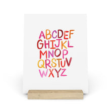 Load image into Gallery viewer, Alphabet Print | Gallery Board with Stand