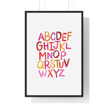 Load image into Gallery viewer, Alphabet Print | Framed Vertical Poster