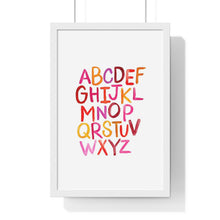 Load image into Gallery viewer, Alphabet Print | Framed Vertical Poster