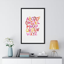 Load image into Gallery viewer, Alphabet Print | Framed Vertical Poster