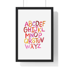 Load image into Gallery viewer, Alphabet Print | Framed Vertical Poster