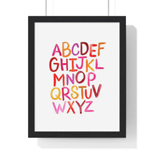 Load image into Gallery viewer, Alphabet Print | Framed Vertical Poster
