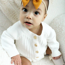Load image into Gallery viewer, Baby Long-Sleeved Knit Sweater Romper