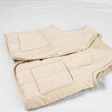 Load image into Gallery viewer, Baby beige padded  buttoned vest with two front pockets