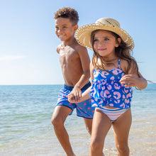 Load image into Gallery viewer, children holding hands running on the beach