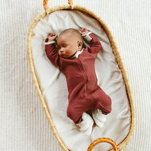 Load image into Gallery viewer, Thermal Organic Bamboo Zippered Footie Pajamas