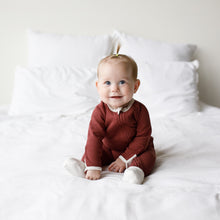 Load image into Gallery viewer, Thermal Organic Bamboo Zippered Footie Pajamas