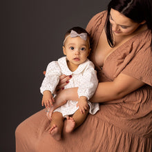 Load image into Gallery viewer, Baby Peter Pan Collar Polka Dot Long Sleeved Blouse