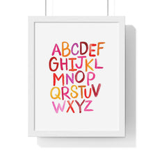 Load image into Gallery viewer, Alphabet Print | Framed Vertical Poster