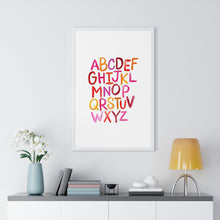 Load image into Gallery viewer, Alphabet Print | Framed Vertical Poster