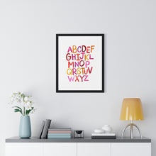 Load image into Gallery viewer, Alphabet Print | Framed Vertical Poster