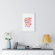 Load image into Gallery viewer, Alphabet Print | Framed Vertical Poster