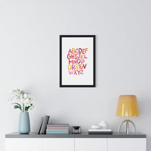Load image into Gallery viewer, Alphabet Print | Framed Vertical Poster