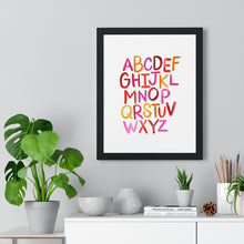 Load image into Gallery viewer, Alphabet Print | Framed Vertical Poster