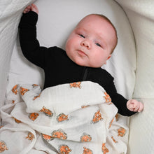 Load image into Gallery viewer, Bengal Tiger Muslin Swaddle Blanket
