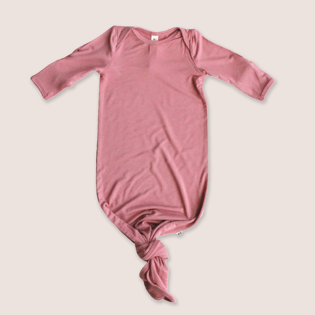 Newborn Baby Bamboo-Jersey Knotted Gown