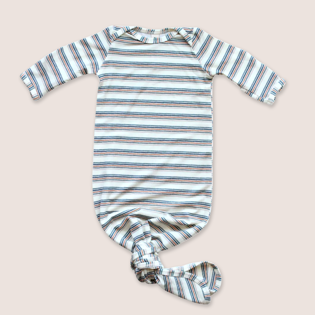 Newborn Baby Bamboo-Jersey Knotted Gown