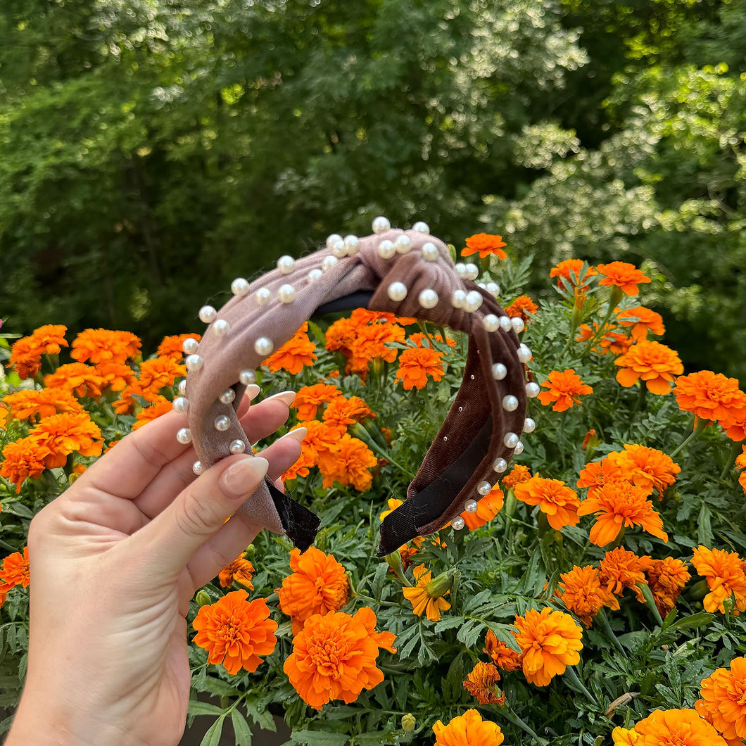 Velvet Pearl headband