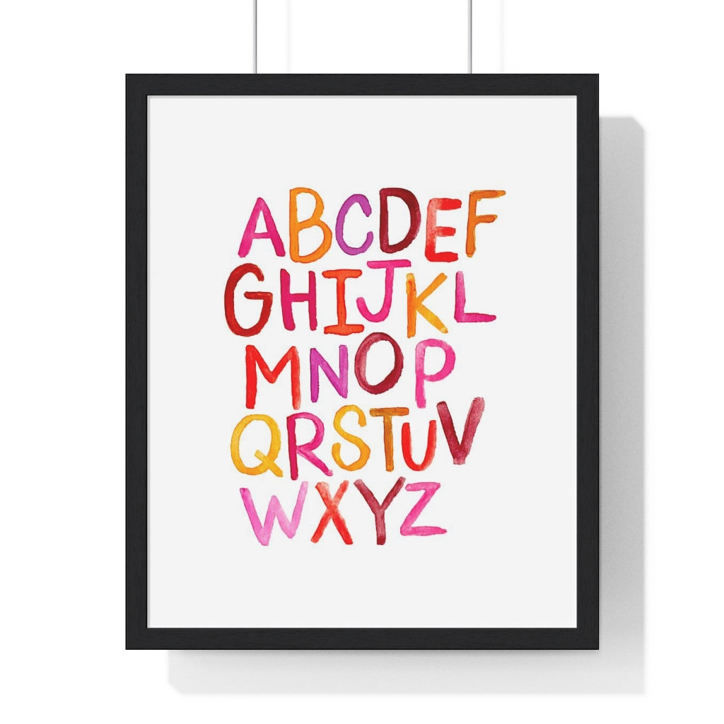 Alphabet Print | Framed Vertical Poster