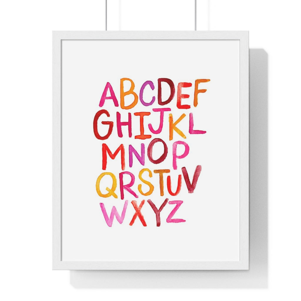 Alphabet Print | Framed Vertical Poster
