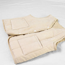 Load image into Gallery viewer, Baby beige padded  buttoned vest with two front pockets
