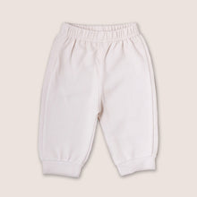 Load image into Gallery viewer, Baby cream pants with elasticized waist and banded leg opening
