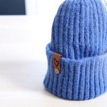 Load image into Gallery viewer, royal blue baby ribbed knit beanie
