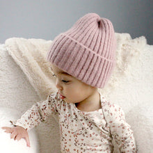 Load image into Gallery viewer, babys profile wearing pink hat and long sleeved floral onesie

