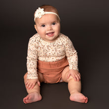 Load image into Gallery viewer, Baby Long Sleeve Floral Cotton Onesie
