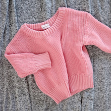 Load image into Gallery viewer, Pink knitted baby sweater
