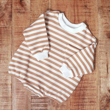 Load image into Gallery viewer, Baby long sleeved sweater onesie with right front pocket
