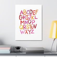 Load image into Gallery viewer, Alphabet Print | Satin Canvas, Stretched
